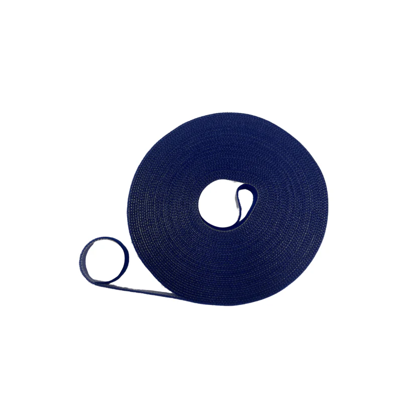 10M Hook and Loop Reusable Cable Tie Roll - Cable Management 10mm Width | Blue - Image 3
