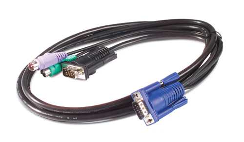 APC AP5258 | 7.6m KVM PS/2 Cable, Black - VGA & PS/2 Connectors, 25 ft Length