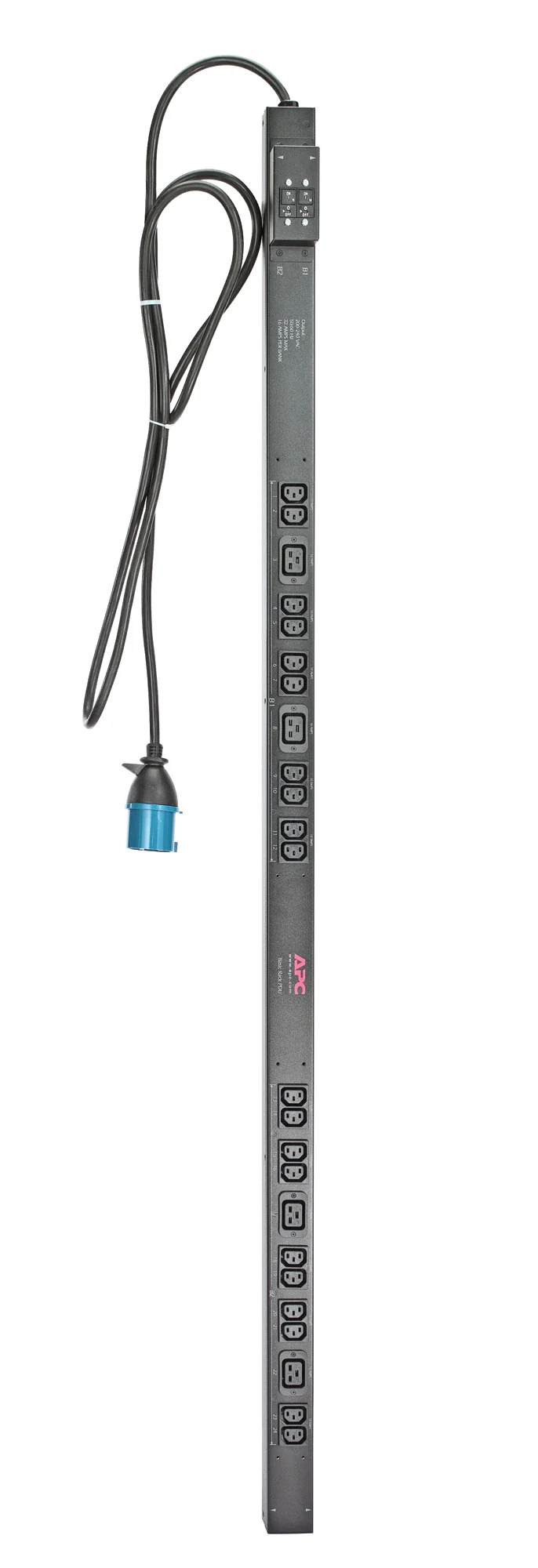 APC AP7553 | NetShelter Basic Rack PDU, Zero U, 32A, 230V, (20) C13 & (4) C19 Outlets, Power Distribution