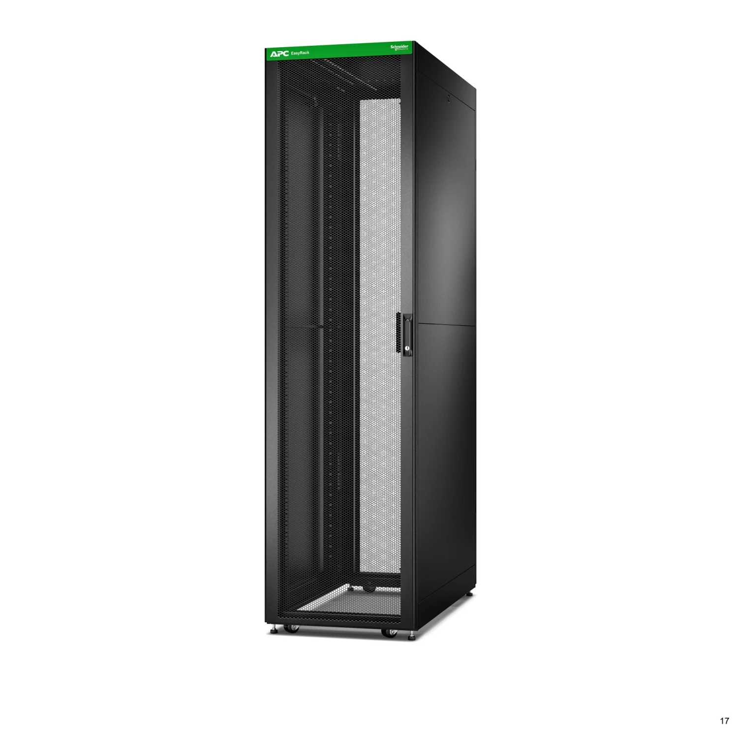 APC ER6822 | Easy Rack 48U, Black, With Roof, Castors, Feet, 4 Brackets, Side Panels, 2258H x 600W x 1200D mm