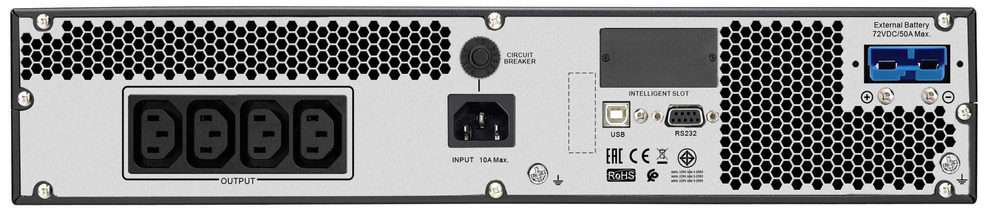 APC SRV2KRILRK | Online UPS, 2kVA/1600W, 4 AC Outlets, 240V