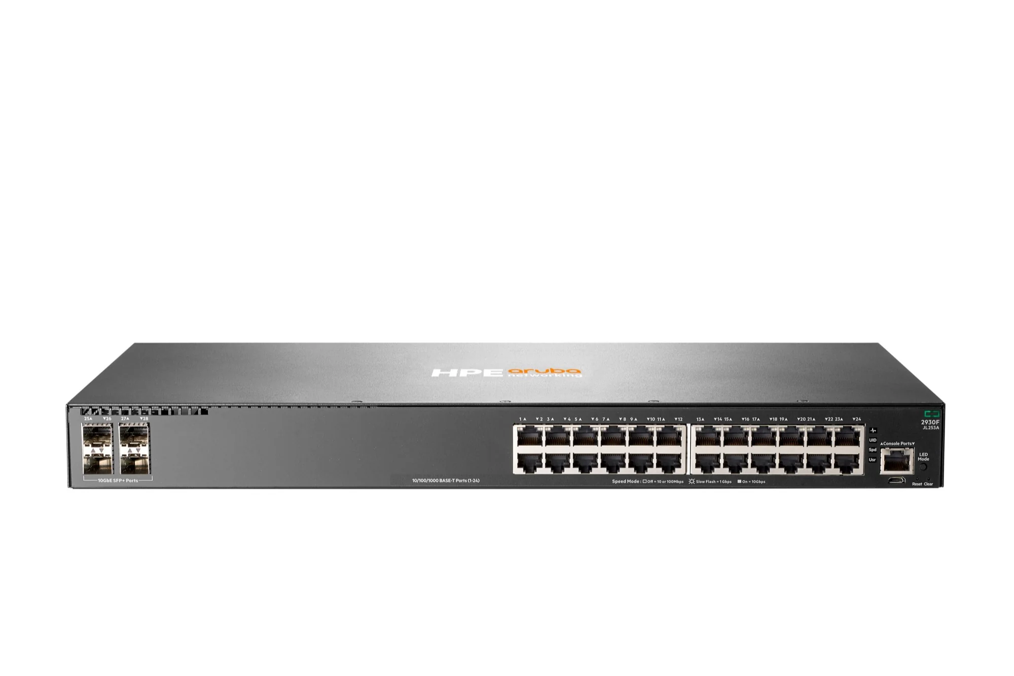 Aruba JL259A | 2930F 24G 4SFP L3 Managed Switch, 24 Gigabit Ports, 4 SFP Uplinks