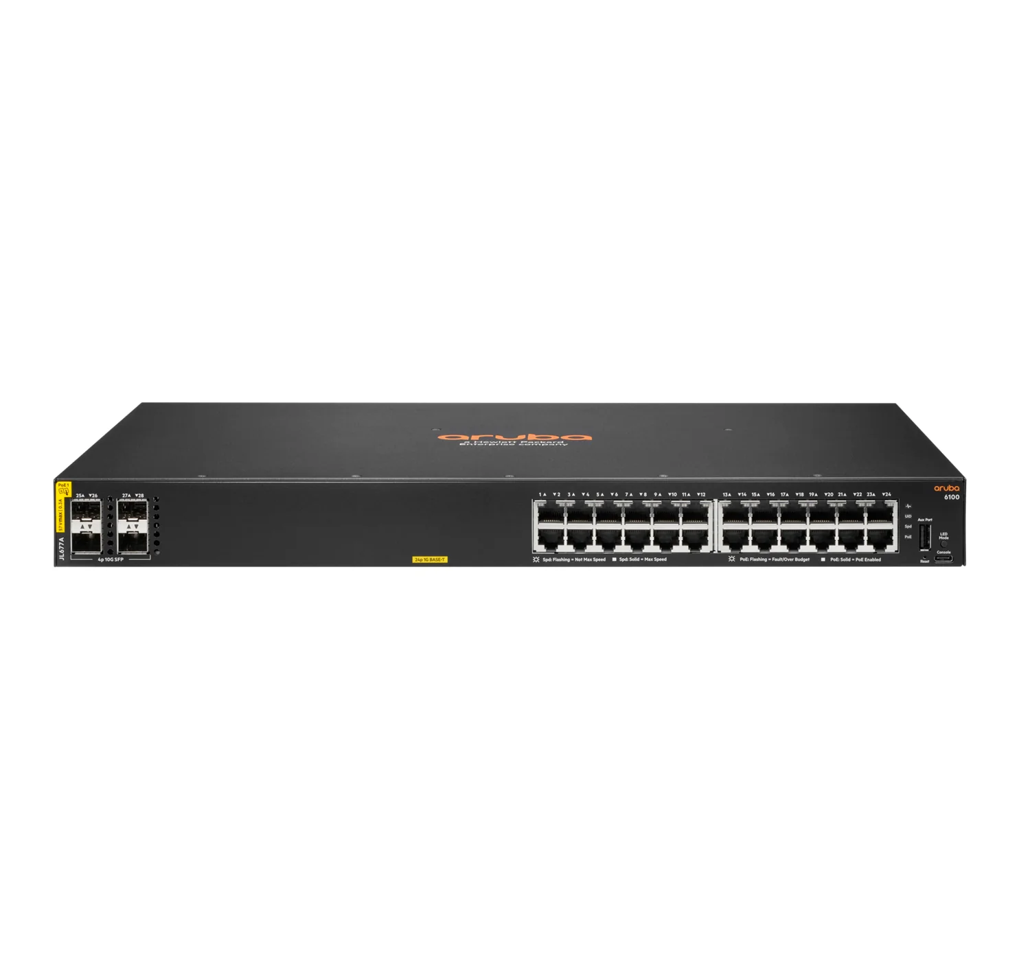 Aruba JL678A#ABG | CX 6100 24G 4SFP+ L3 Managed Switch, 24 Gigabit Ports, 4 SFP+ Uplinks