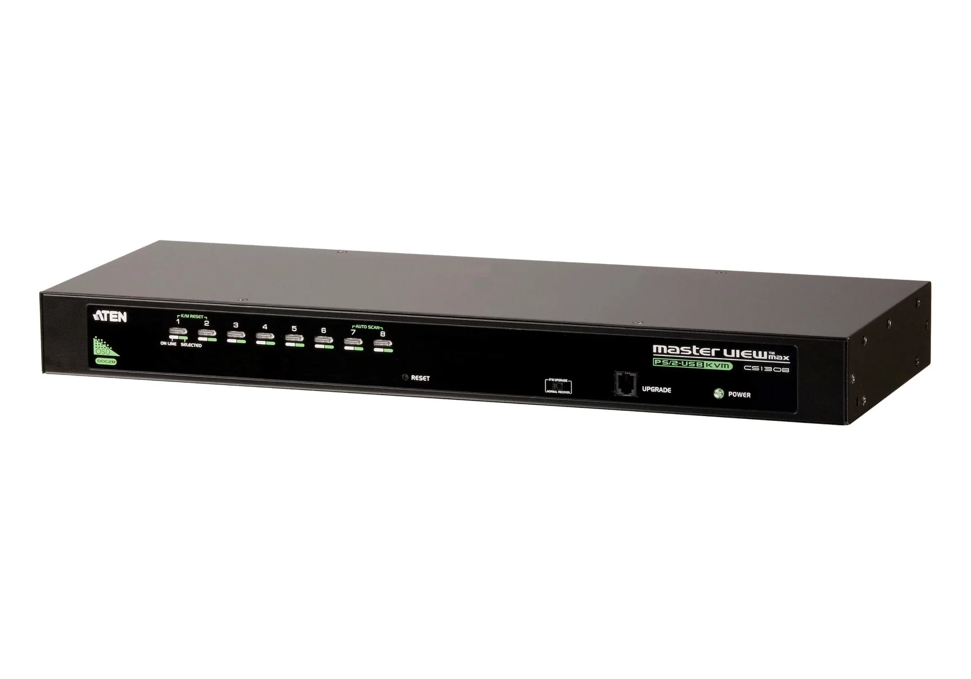 ATEN CS1308-AT-U | CS1308 8-Port VGA KVM Switch, USB/PS/2, 1U Rackmount, OSD, 2048x1536