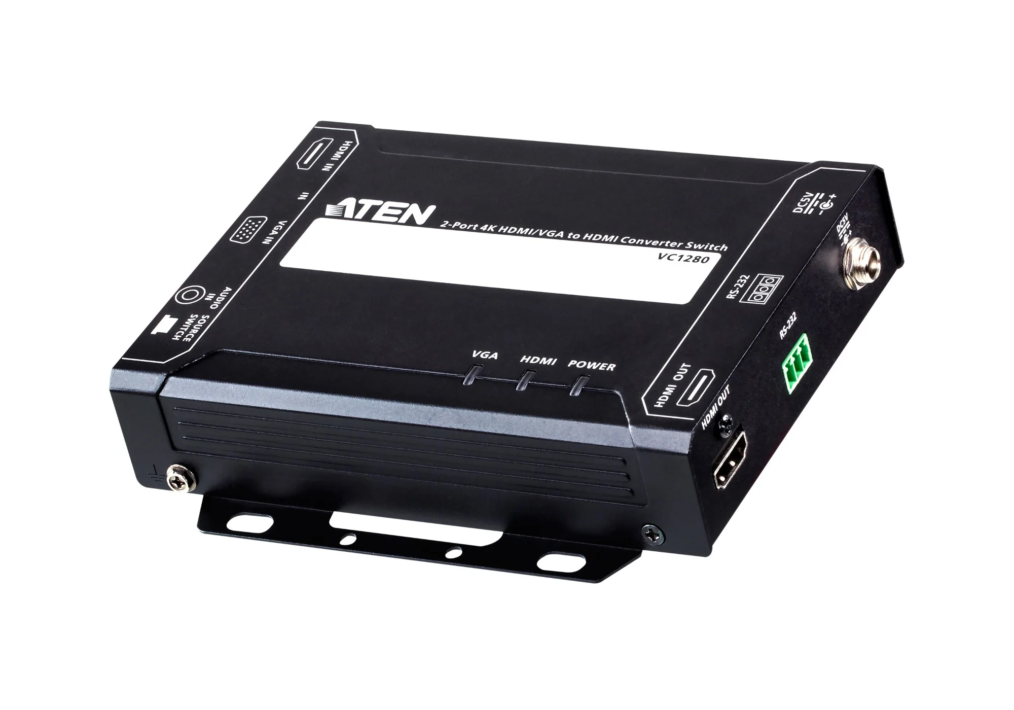 ATEN VC1280-AT-U | VC1280 4K30 HDMI/VGA to HDMI Converter Switch, RS-232, 2 x Inputs