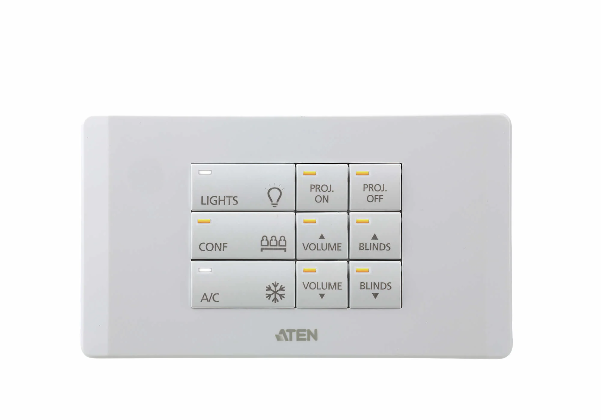 ATEN VK112EU-AT | VK112EU 12-Button Control Keypad, EU 2-Gang Wall Plate