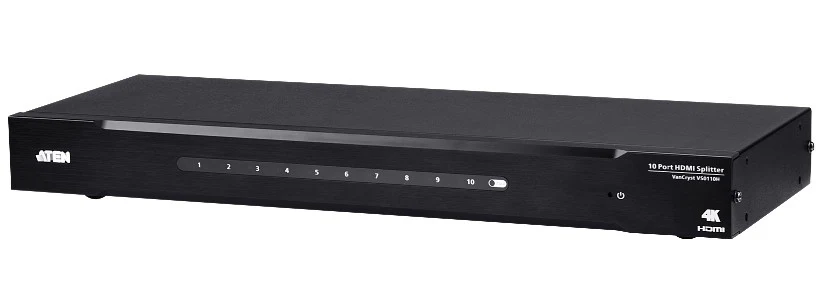 ATEN VS0110HA-AT-U | VS0110HA HDMI Splitter, 1 x In, 10 x Out, 4K, HDCP 1.4, RS-232