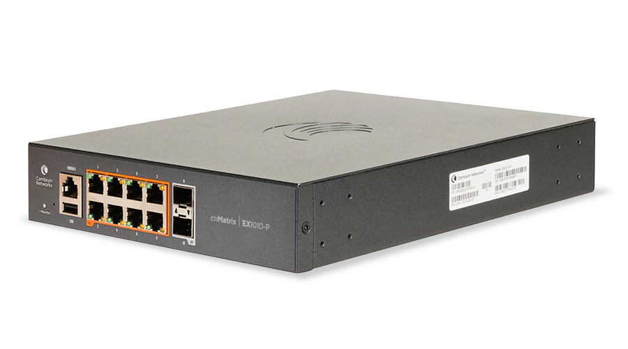 Cambium Networks MX-EX1010PXA-0 | cnMatrix EX1010-P 8 x 1GbE PoE Ports, 2 x SFP Uplinks, 1U Switch - Image 4