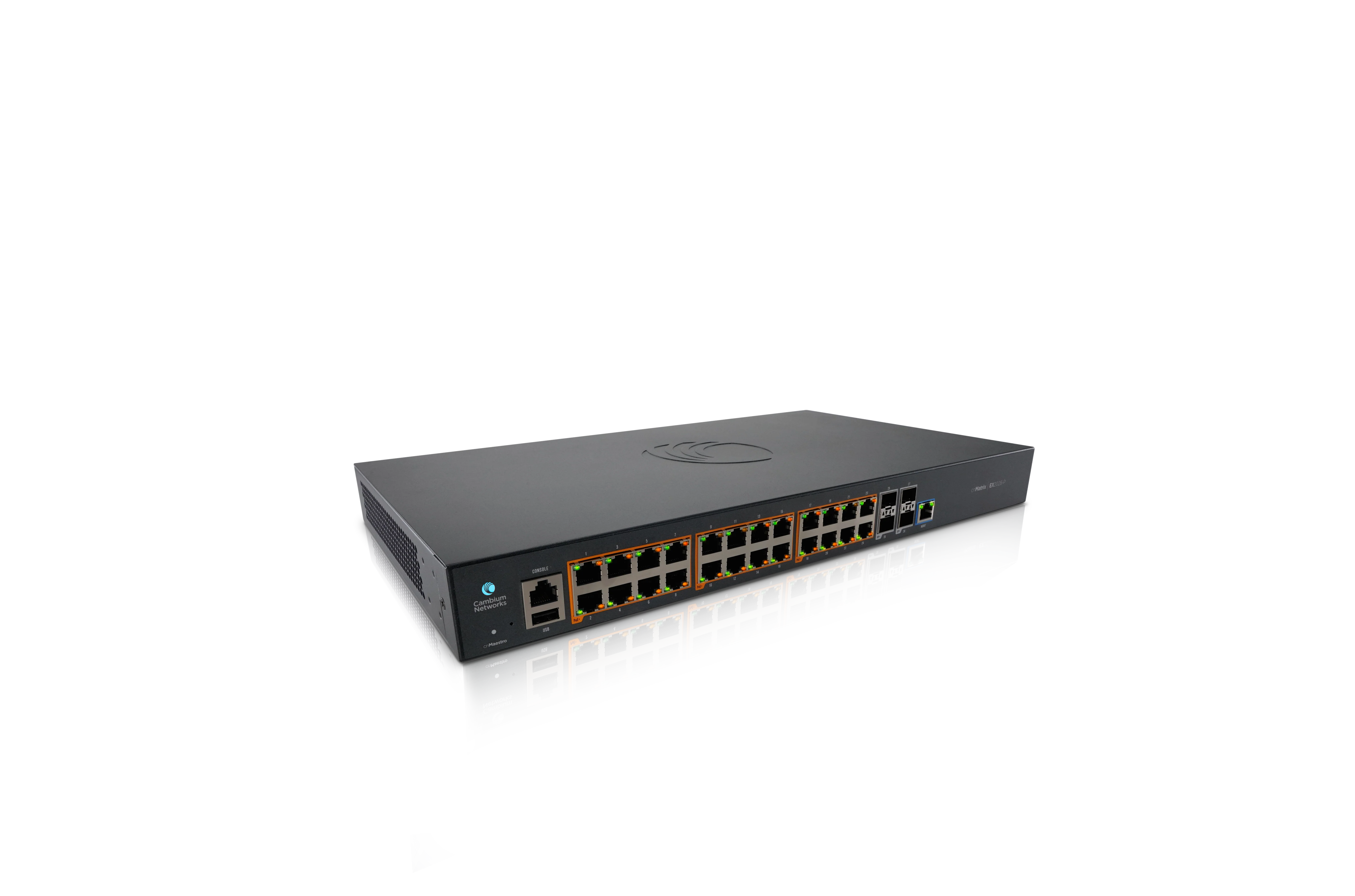 Cambium Networks MX-EX2028XXA-N | cnMatrix EX2028 24 x 1GbE Ports, 4 x SFP Uplinks, Managed L2/L3 Switch, 1U - Image 2