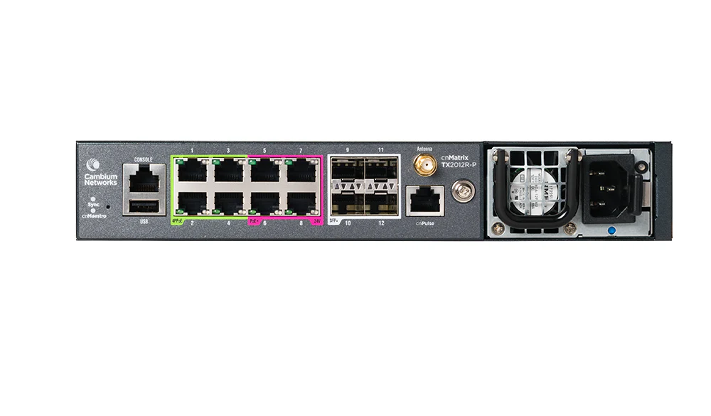 Cambium Networks MXTX2012GXPA10 | cnMatrix TX2012R-P Managed L2/L3 Gigabit Ethernet, PoE, 12 x 1GbE Ports, 240V - Image 10