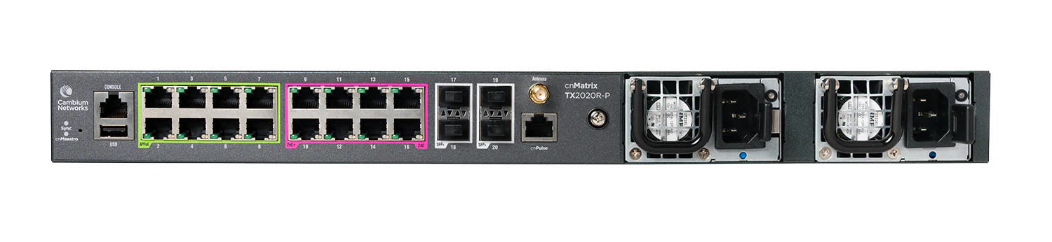 Cambium Networks MXTX2020GXPA10 | cnMatrixTX 2020R-P Managed L2/L3 Switch, 24 x 1GbE PoE Ports, 1U - Image 2