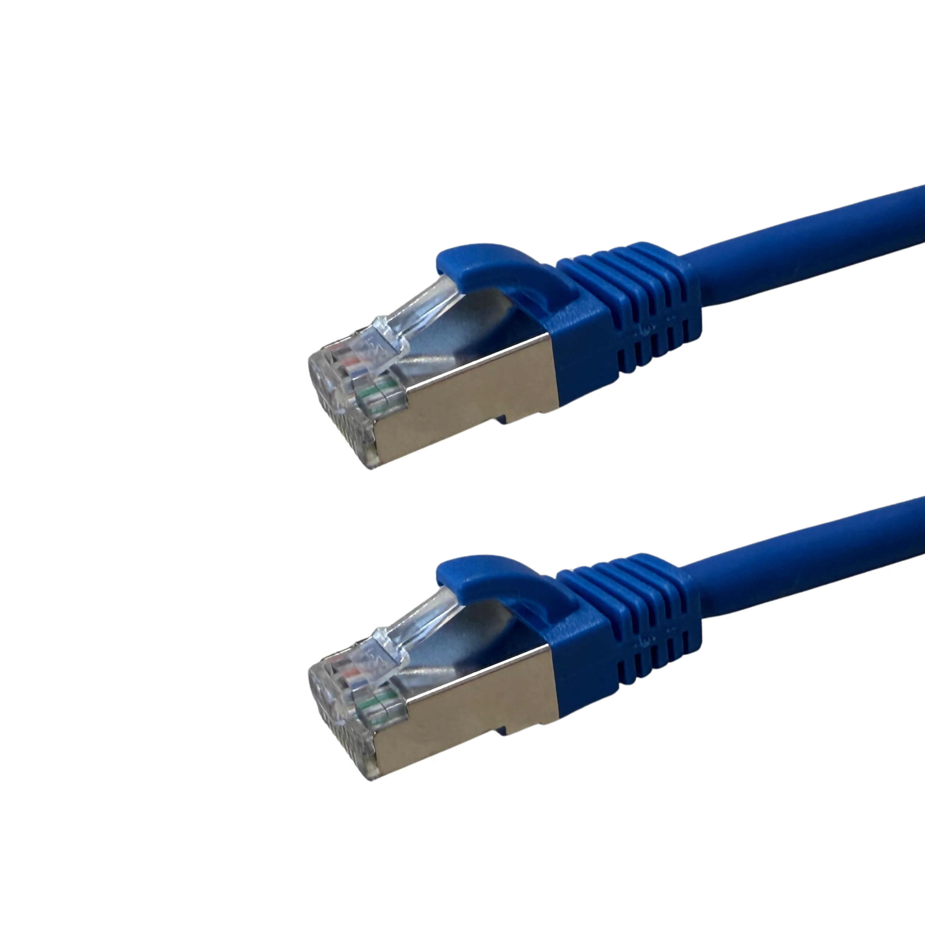 CAT6A S/FTP Slim 26AWG LSZH Ethernet Patch Cable | Blue / White | 0.5M to 5M
