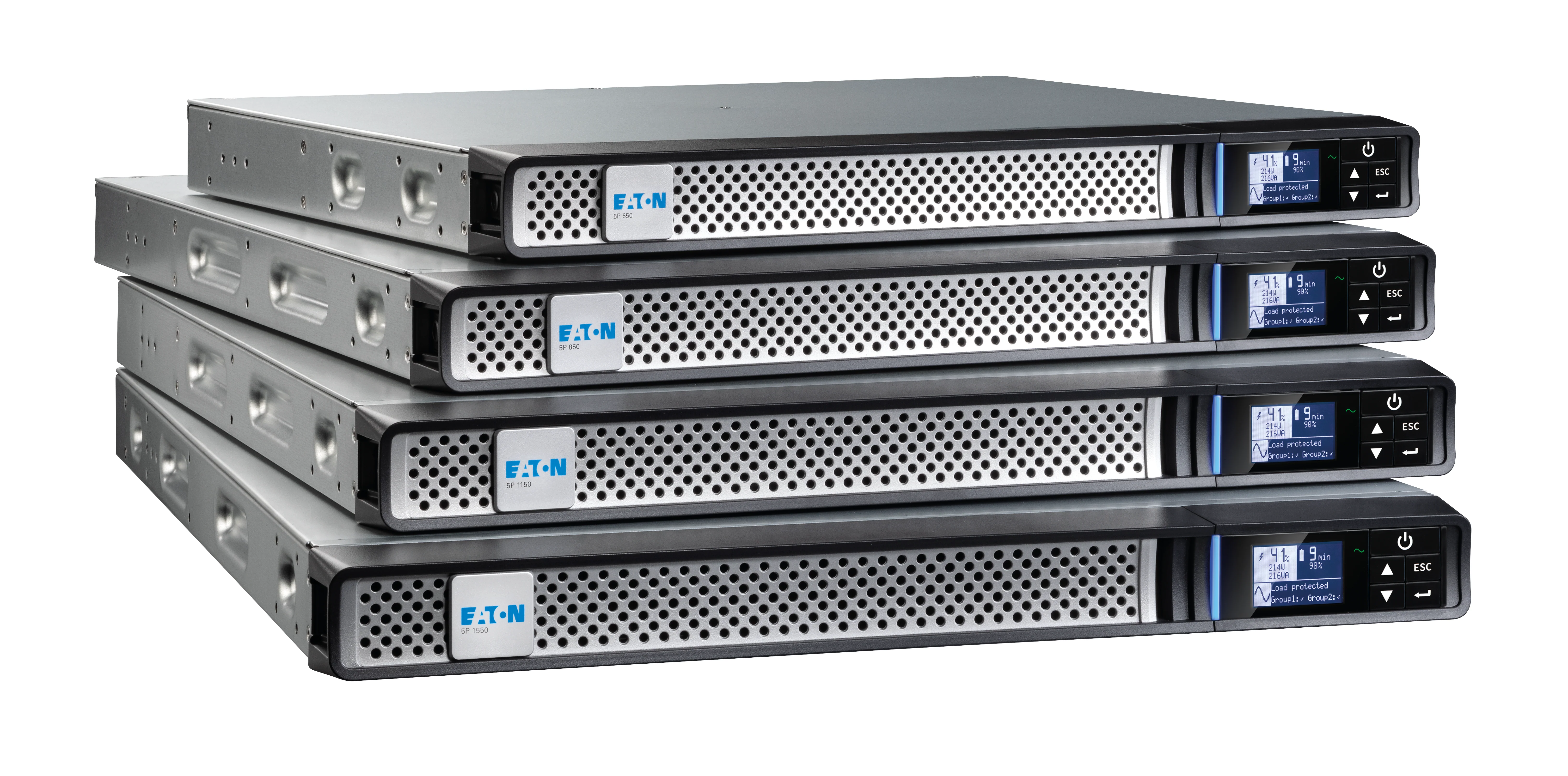 Eaton 5P850IRAUG2 | 5P Series 850VA/680W 1U Rackmount UPS, LCD, 240V, 3-Year Warranty