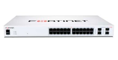 Fortinet FS-124F-POE | 24GE L2+ Managed Switch, 12 PoE+ Ports, 4 SFP+ Uplinks, 185W PoE..