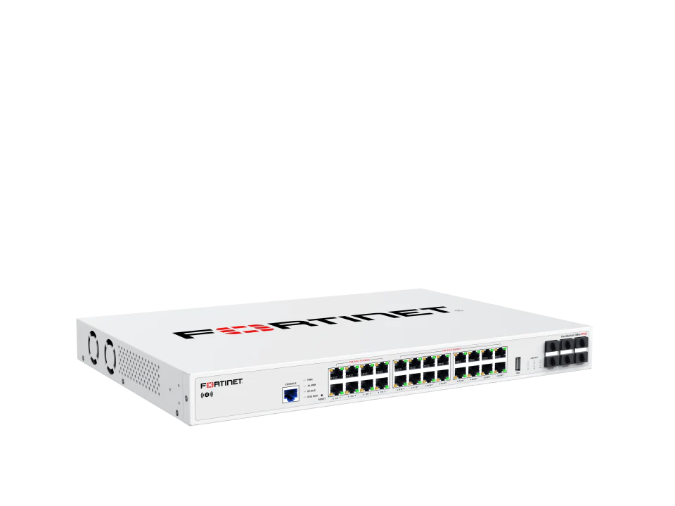 Fortinet FS-124G | FortiSwitch-124G 24 x 2.5G/1G/100M RJ45, 6 x 10G SFP+ Ports, Fanless