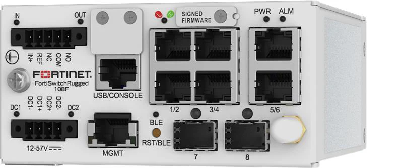 Fortinet FSR-108F | FortiSwitchRugged-108F 6 x 1GE/100M/10M RJ45, 2 x 1GE/100M SFP, IP40 - Image 2