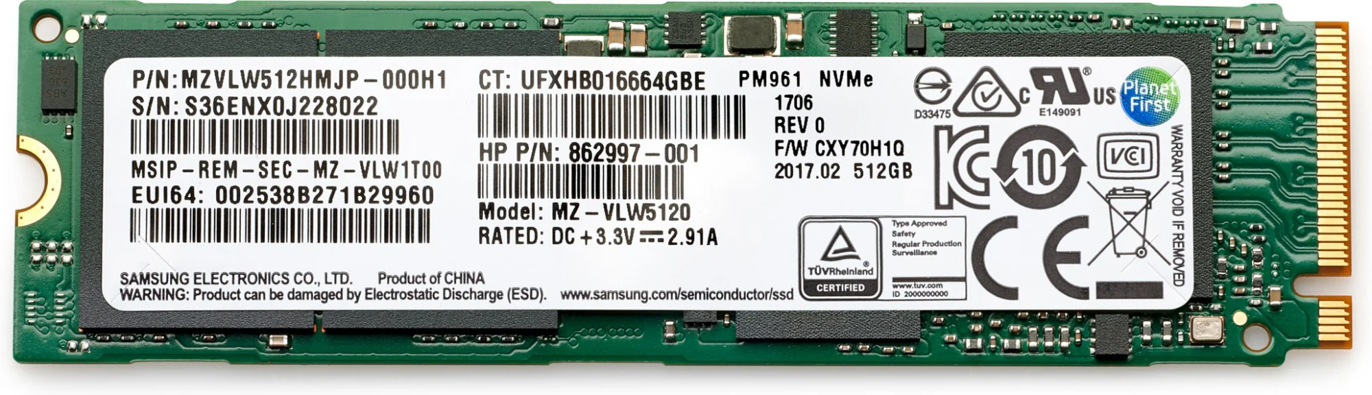 HP 406L8AA | 512GB PCIe 4x4 NVMe TLC SSD