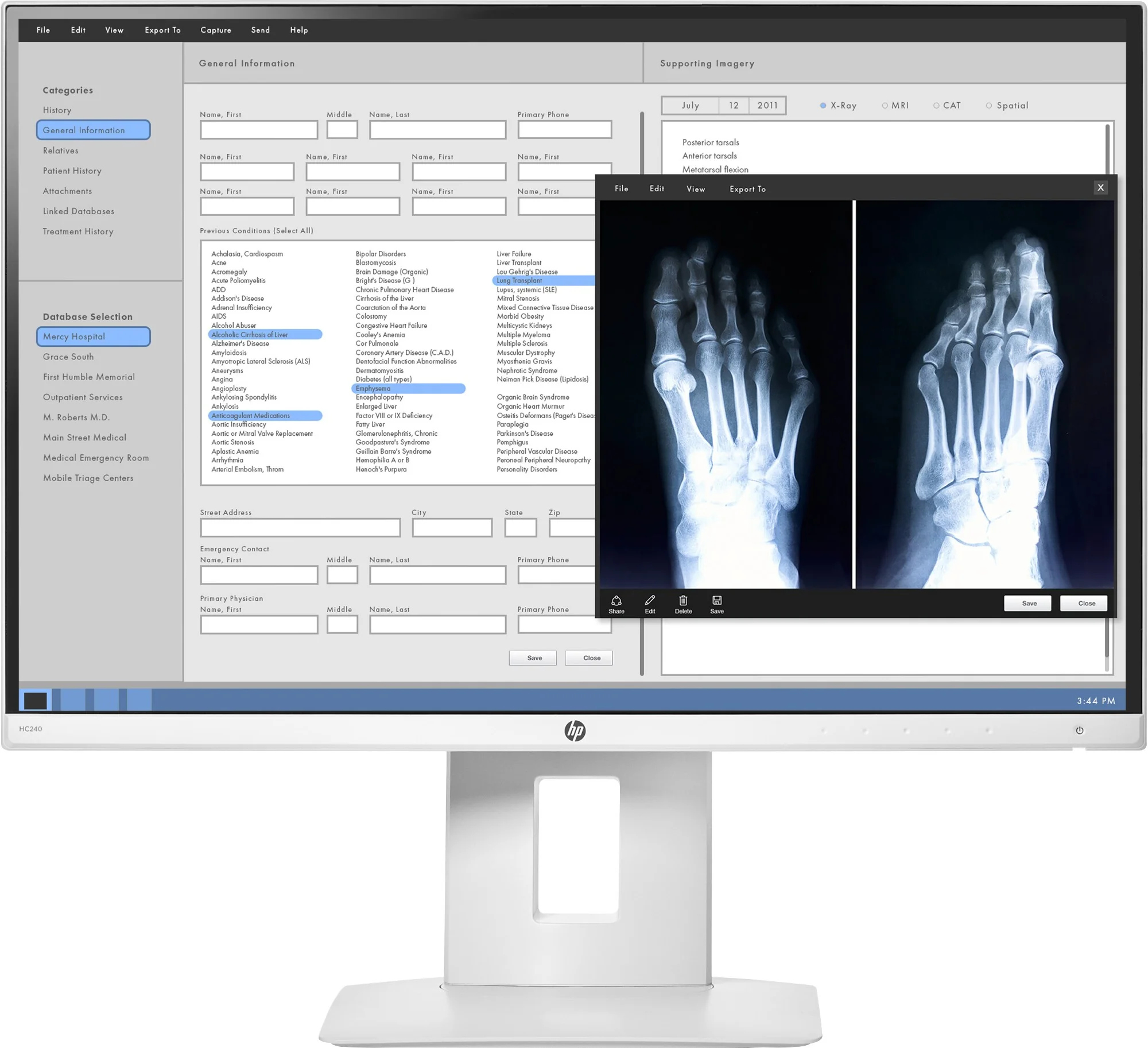 HP Z0A71A4 | HC240 Healthcare Edition 24" Monitor, 1920 x 1200 WUXGA, LED, White