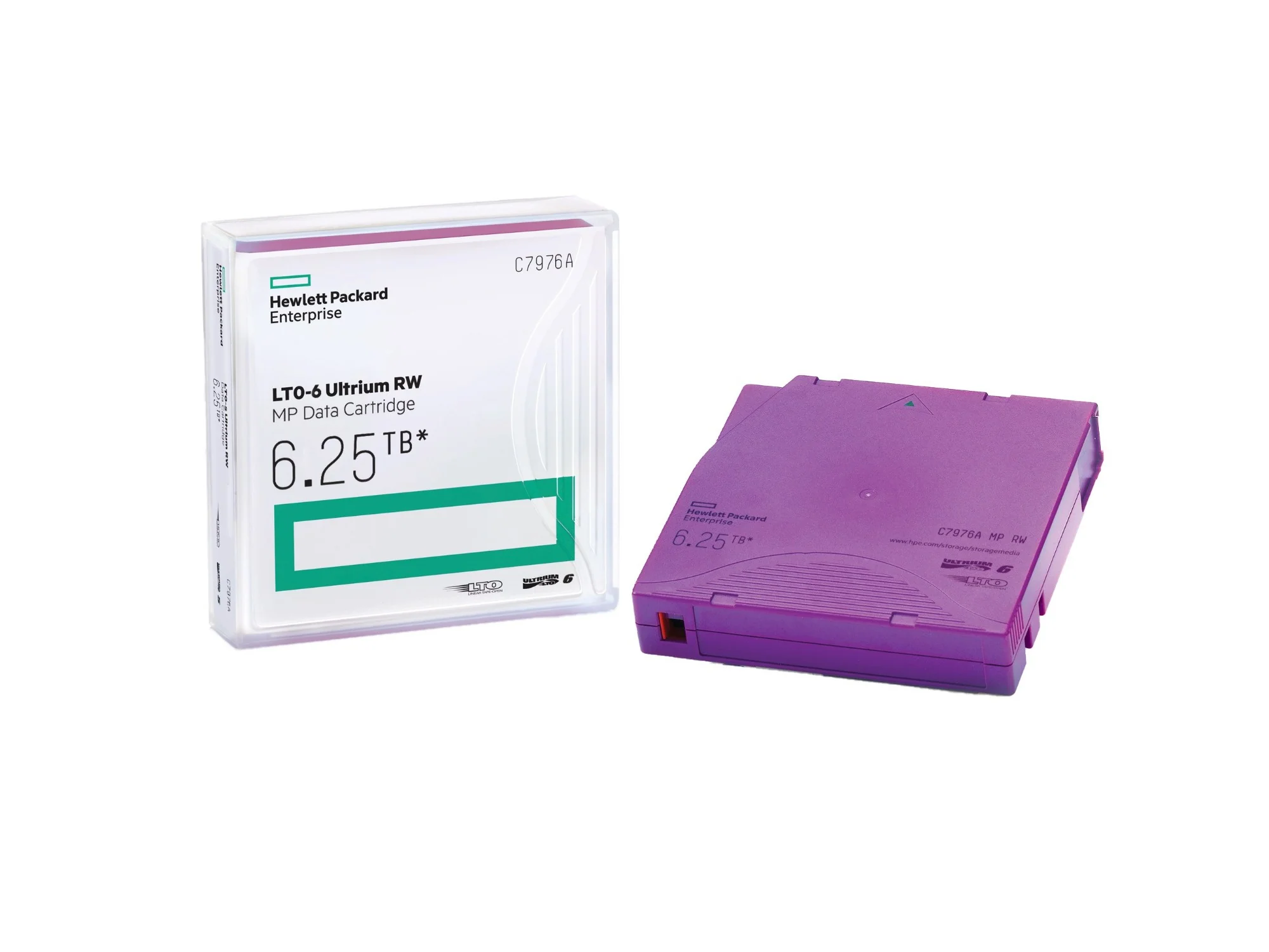 HPE C7976AN | LTO-6 Ultrium Data Tape, 1.27cm, 20pk, 2.5TB/6.25TB Capacity