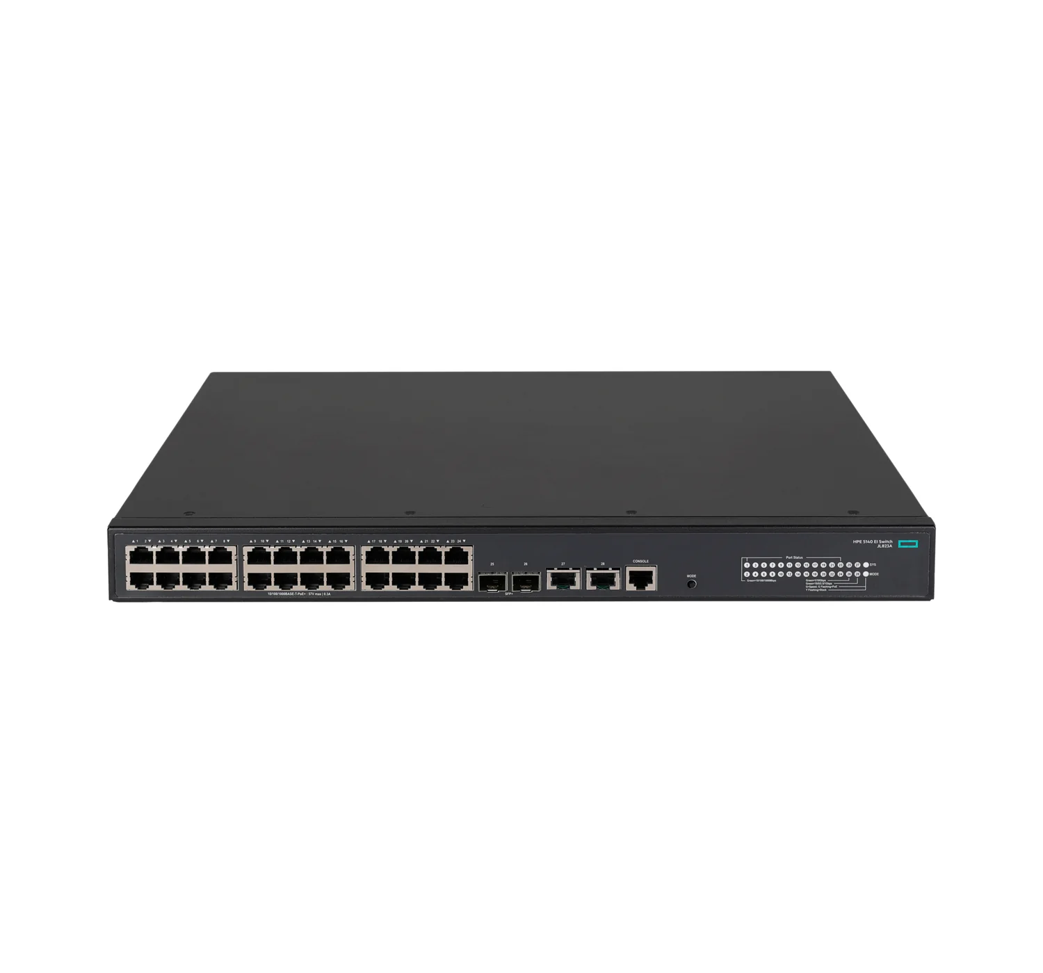 HPE JL823A#ABG | 5140 24G PoE+ Switch, 2 SFP+ Fiber, 2 10GBASE-T Uplinks