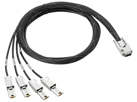 HPE K2R10A | SAS Cable, 4m, Mini SAS HD to 4 Mini SAS, High-Speed Data Transfer