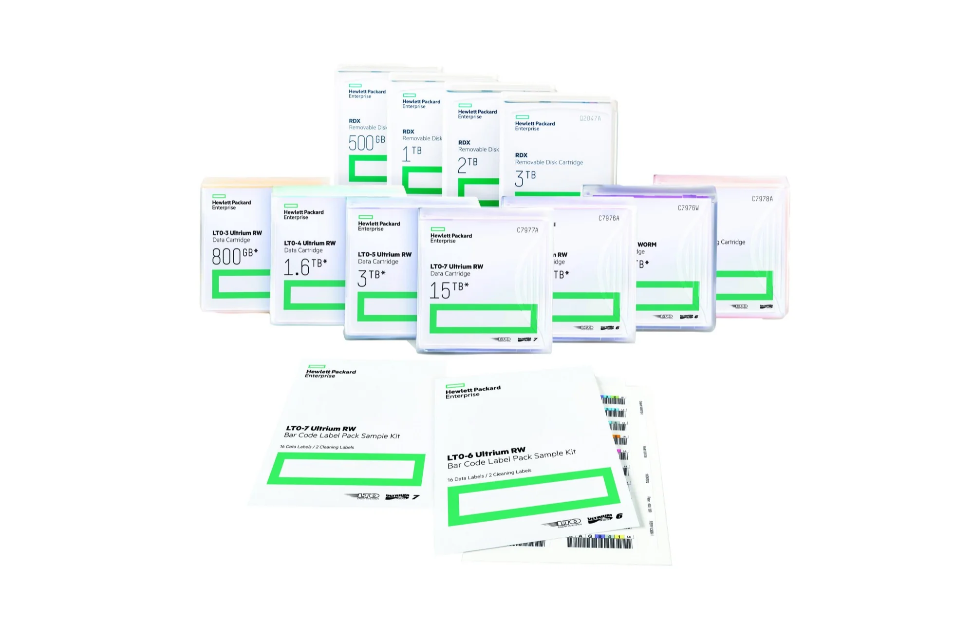 HPE Q2011A | LTO-5 Ultrium | RW Bar Code Label Pack, 100 Data + 10 Cleaning, Uniquely Sequenced
