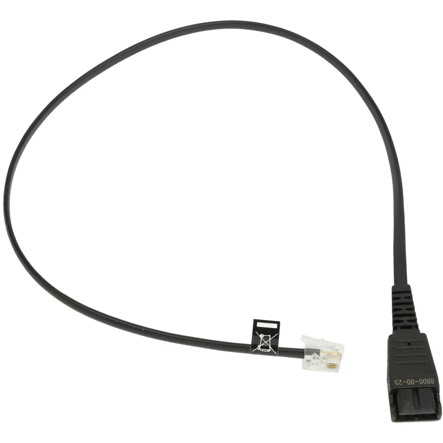 Jabra 8800-00-25 | Telephone Cable 0.5m, Black