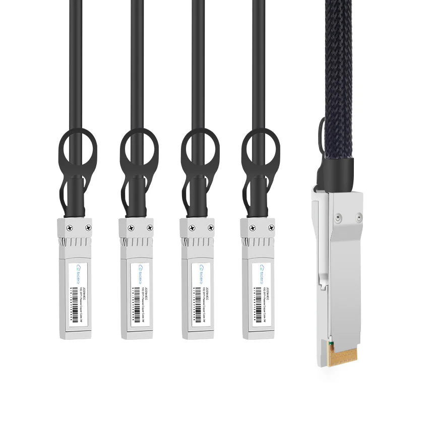 JG330A-BCC | Aruba Compatible 40GB QSFP to 4 x 10GB SFP+ Direct Attach Breakout Cable | 3M