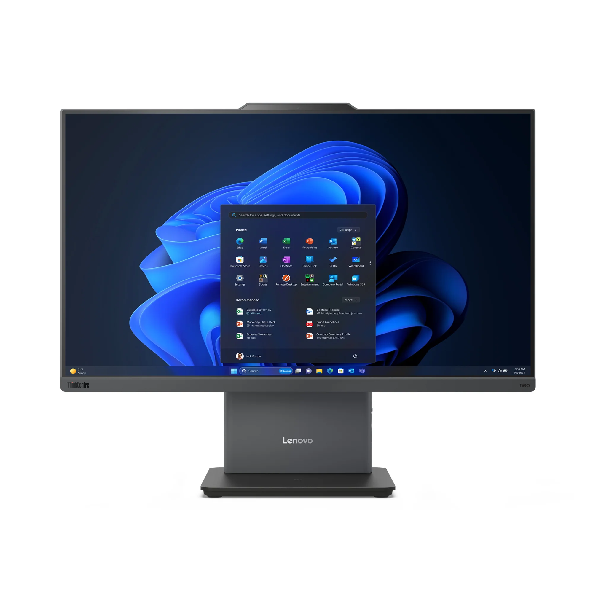 Lenovo 12SD00ALAU | ThinkCentre neo 50a 24 Gen 5 All, Core 5 210H, Win 11 Pro, One PC, Fi 6, in, Wi, 23.8" FHD, 512GB SSD, 16GB