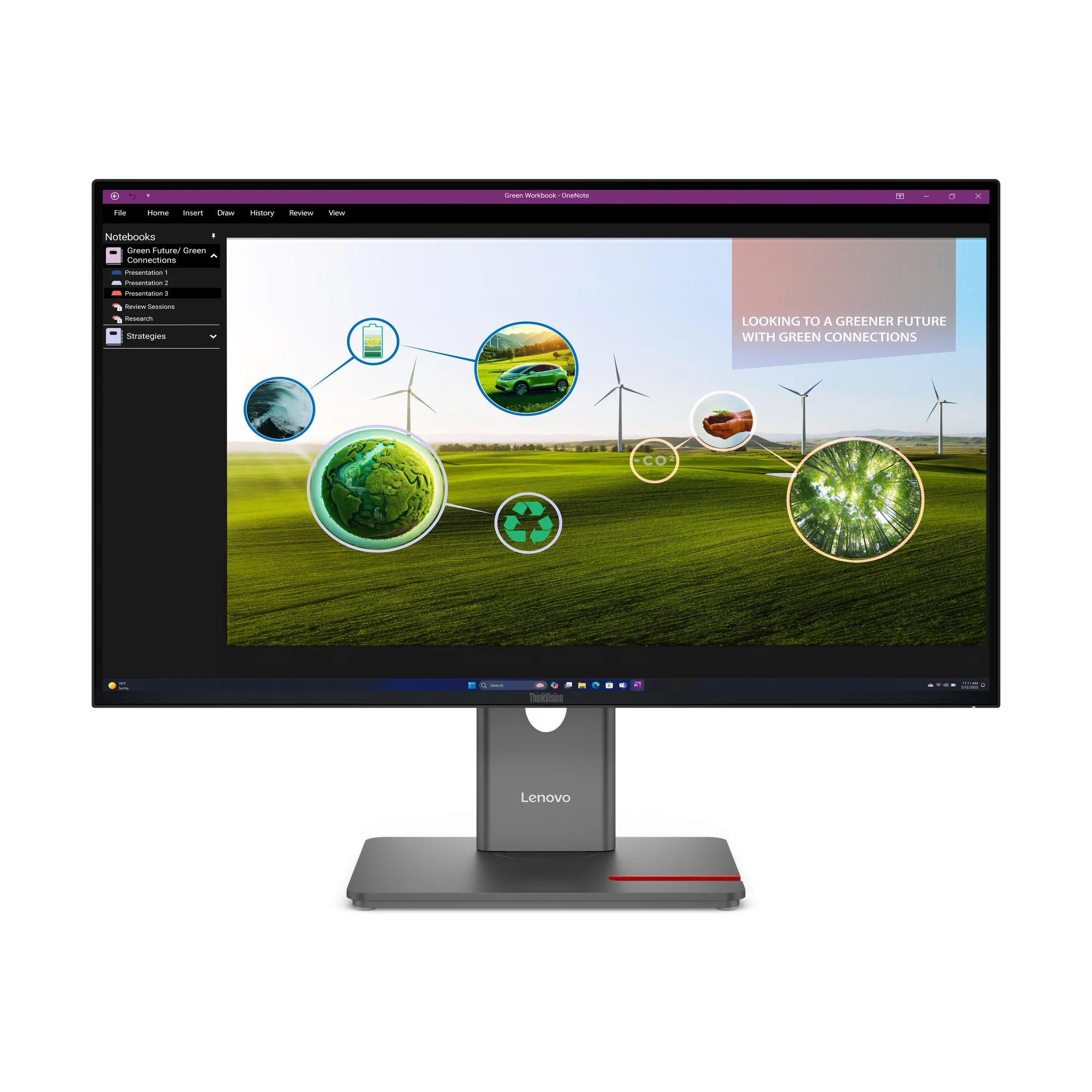 Lenovo 64A7GAR6AU | ThinkVision P27Q-40 Monitor, 27" 2560x1440, LED