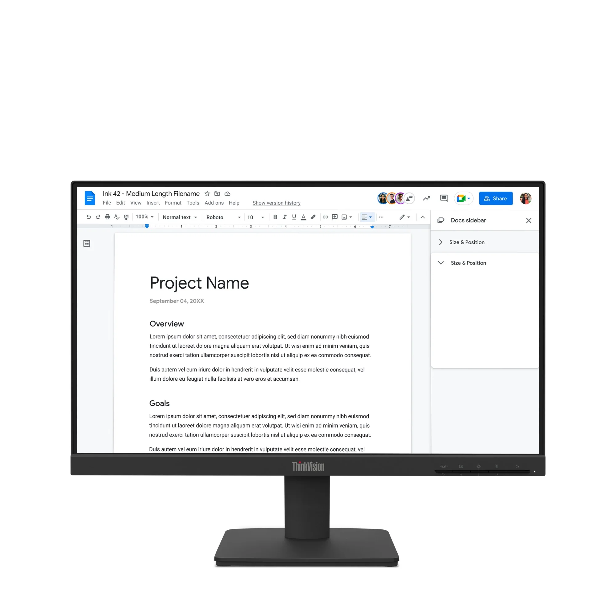 Lenovo 64CBKAR6AU | 4e 21.5" FHD IPS 100Hz Monitor, ThinkVision S22, HDMI/VGA