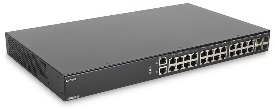 Lenovo 7Z360011WW | CE0128TB Switch, Managed L2+/L3, 24 x 1GbE PoE Ports, 1U