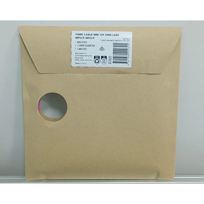 OM4 Multimode Fibre Optic Cable | MPO Female to MPO Female | Polarity B | 12 Core | 0.5 to 15 Meter - Image 4