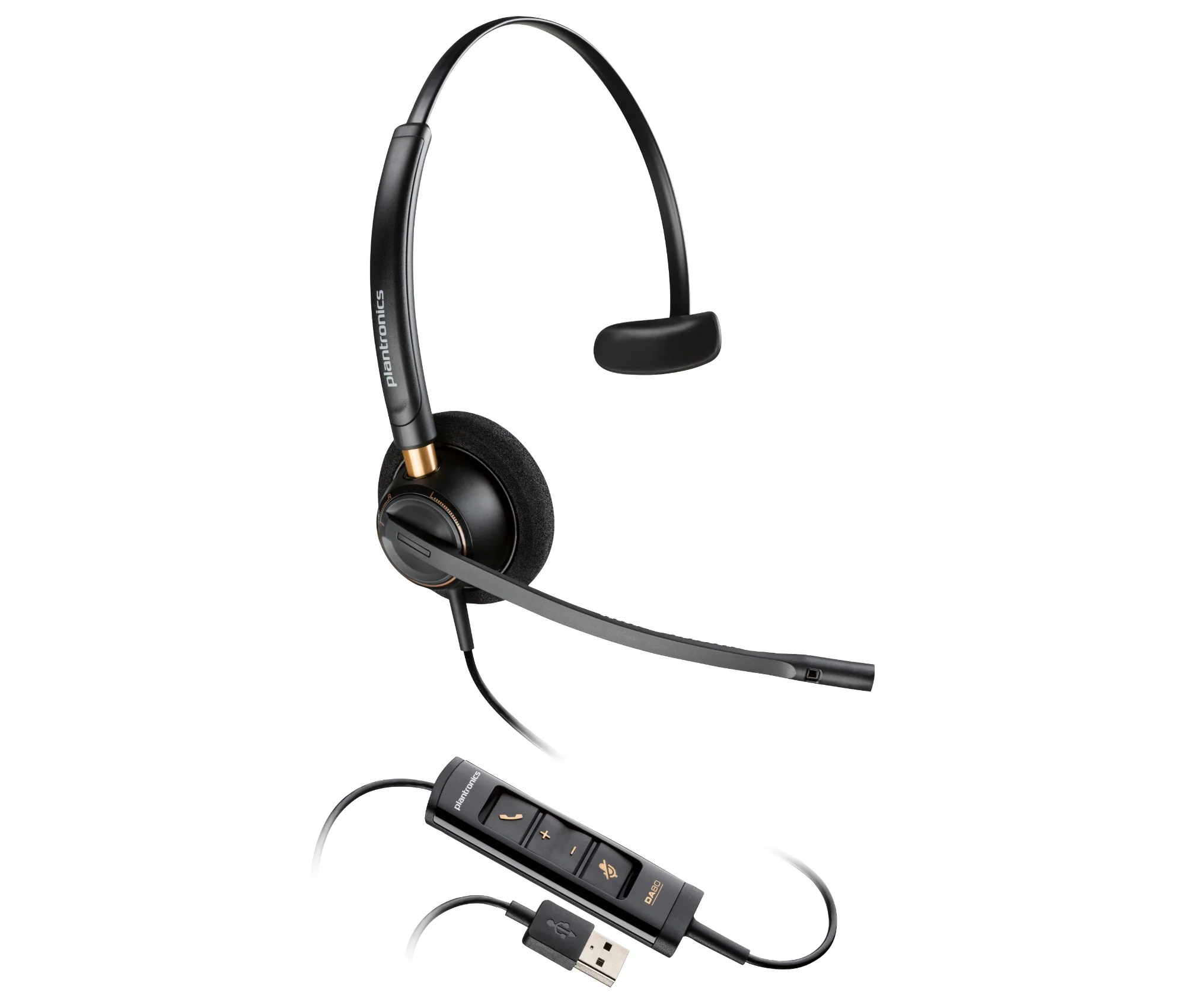 Poly 783R1AA | EncorePro 515 Microsoft Teams Certified Monoaural Headset, USB-A