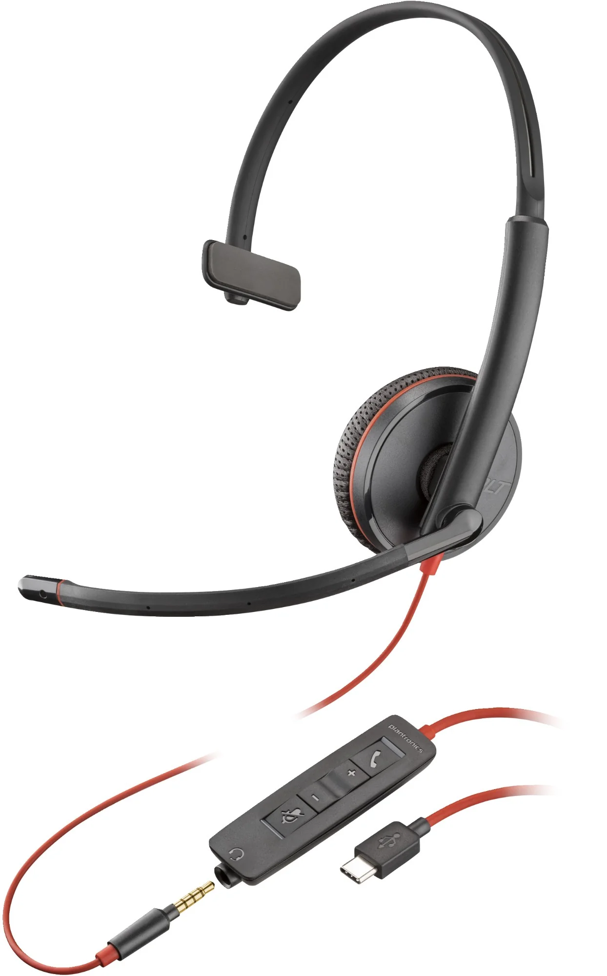 Poly 80S05A6 | Blackwire C3215 Monaural Headset with Carry Case