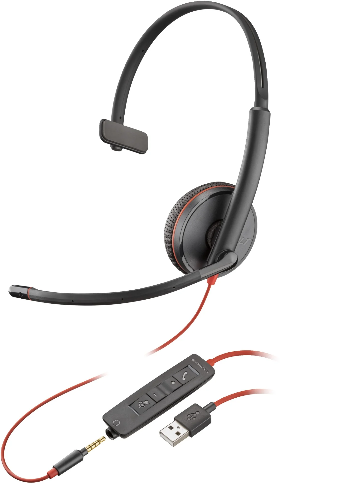 Poly 80S06AA | Blackwire 3215 Monaural USB-A Headset