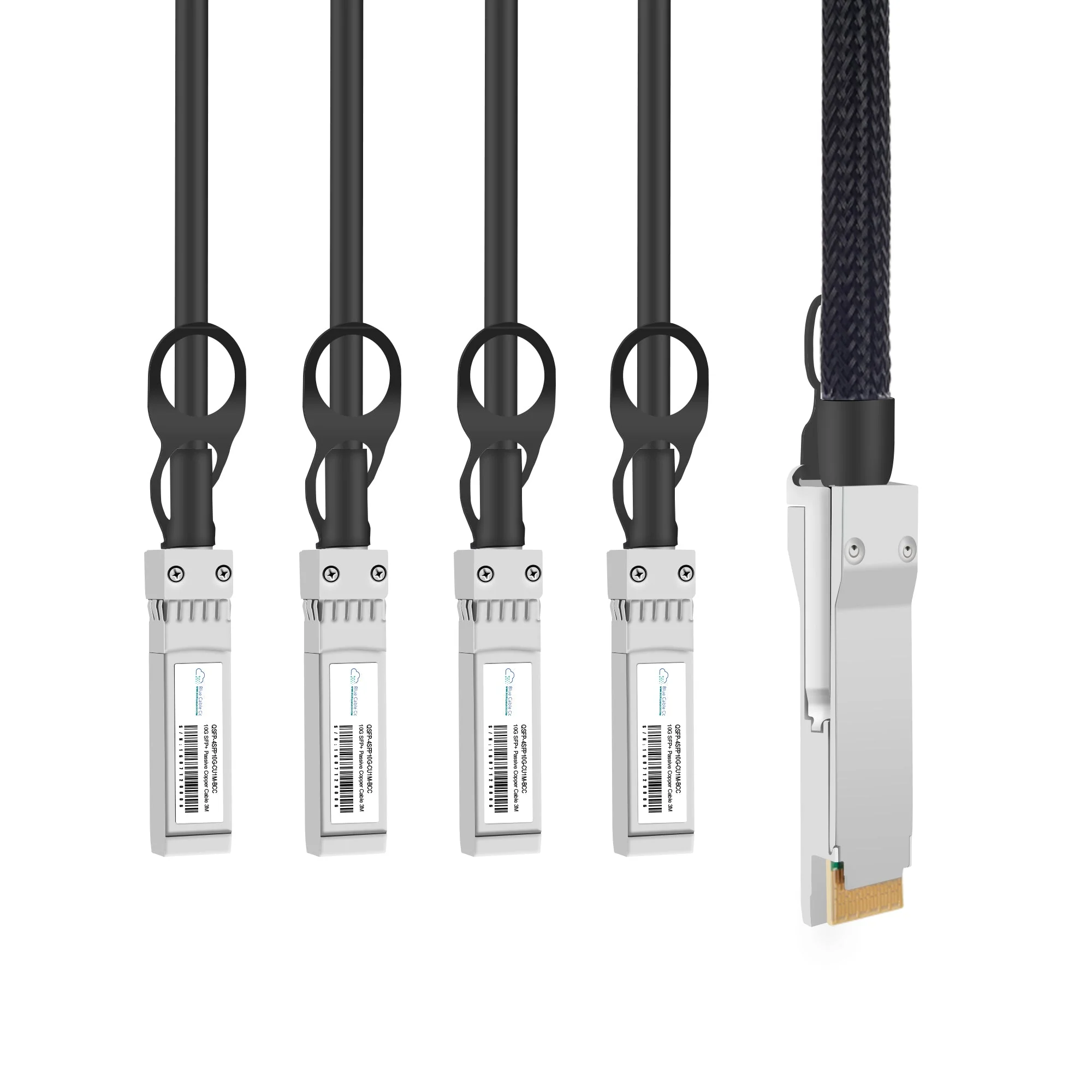 QSFP-4SFP10G-CUxM-BCC | Cisco Compatible 40GB QSFP to 4 x 10GB SFP+ Direct Attach Breakout Cable | 1M to 5M