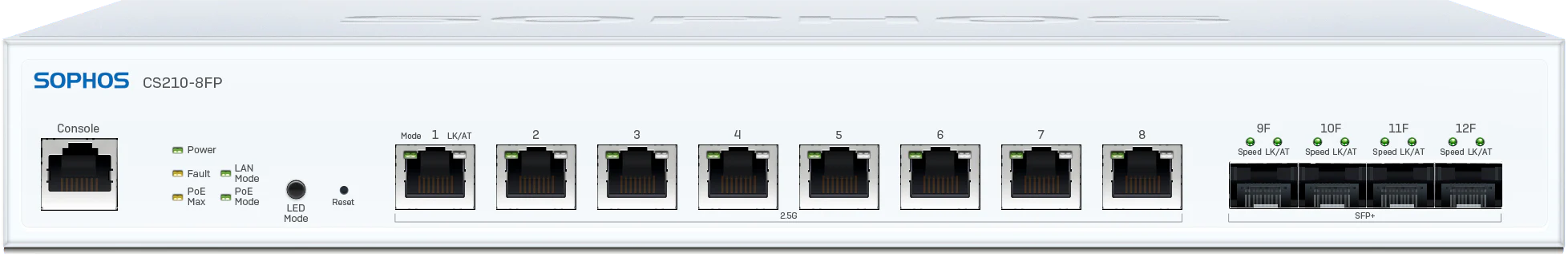 Sophos C28CTCHAU | CS210-8FP Managed 2.5G Ethernet, 8 x 2.5GbE PoE Ports, 1U