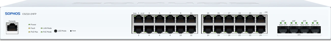 Sophos C22CTCHAU | CS210-24FP Managed Gigabit Ethernet PoE Switch, 24 x 1GbE Ports, 1U, AU Plug