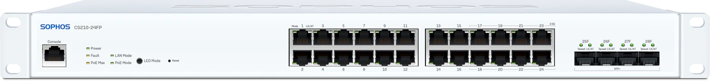 Sophos C22CTCHAU | CS210-24FP Managed Gigabit Ethernet PoE Switch, 24 x 1GbE Ports, 1U, AU Plug - Image 2