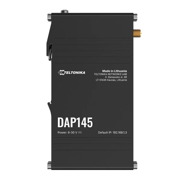 Teltonika DAP145000000 | DAP145 Industrial Wi‑Fi 4 Access Point with RS485‑to‑IP Bridging, Mesh‑ready, Fast Roaming, DIN‑rail Mount