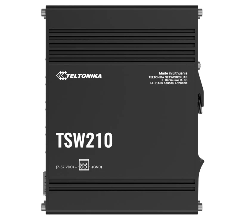 Teltonika TSW210000040 | TSW210 Industrial Ethernet Switch, 2x SFP Ports, 8 x 1GbE Ports