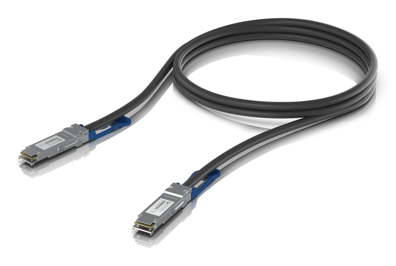 Ubiquiti UACC-DAC-QSFP28-1M-10 | UACC-DAC-QSFP28-1M Transceiver, 1m, QSFP28, Black, DAC Cable