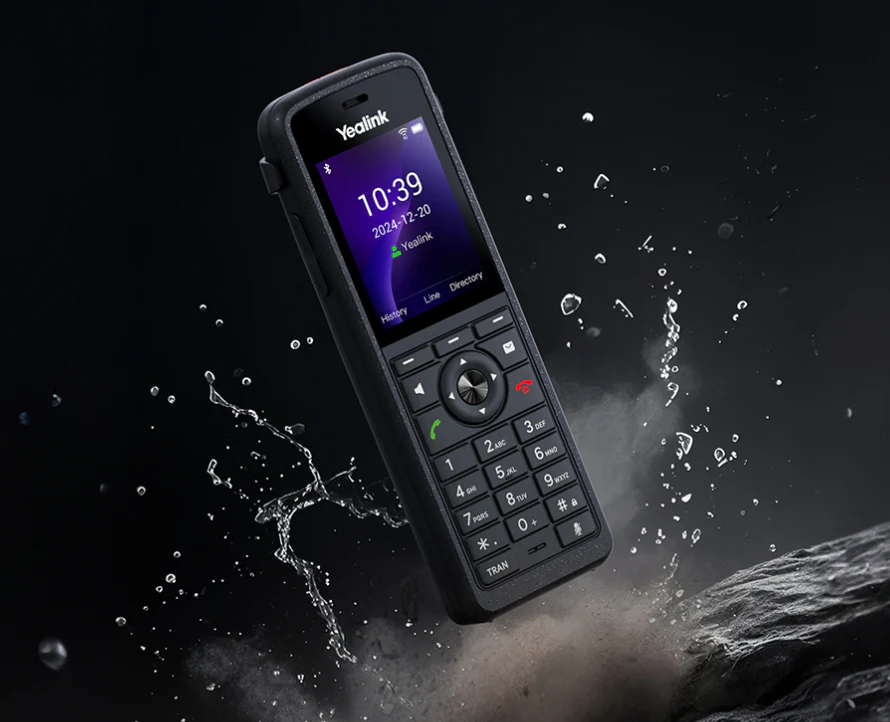 Yealink AX86R | Rugged Wi-Fi IP Phone, 2.4' Color Display, IP67, HD Audio, Bluetooth 5.0, Wi-Fi 6, 13h Talk Time, 4 SIP Accounts, Type-C Charging