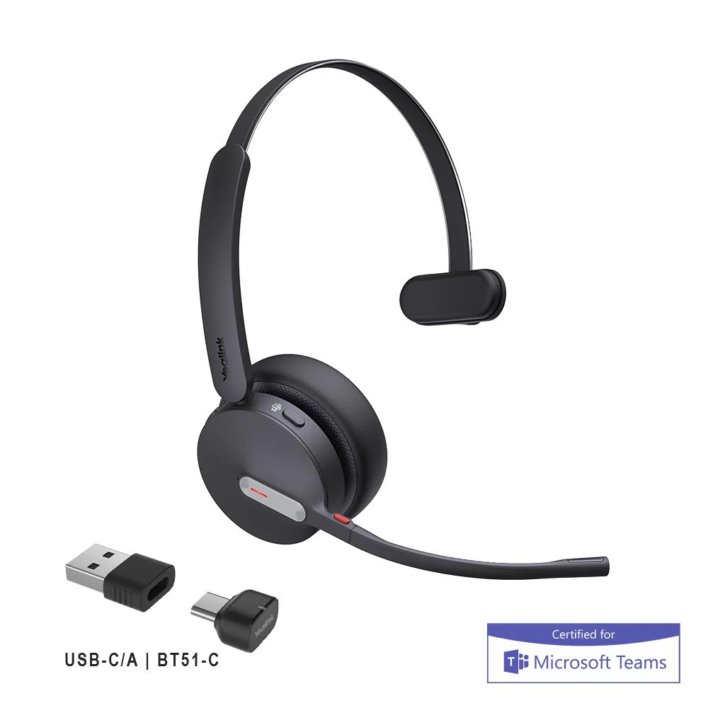 Yealink BH70-M-CH-MS-C/A | BH70 Series Wireless Bluetooth Headset, MS Mono, Black, Stand Included - Image 4