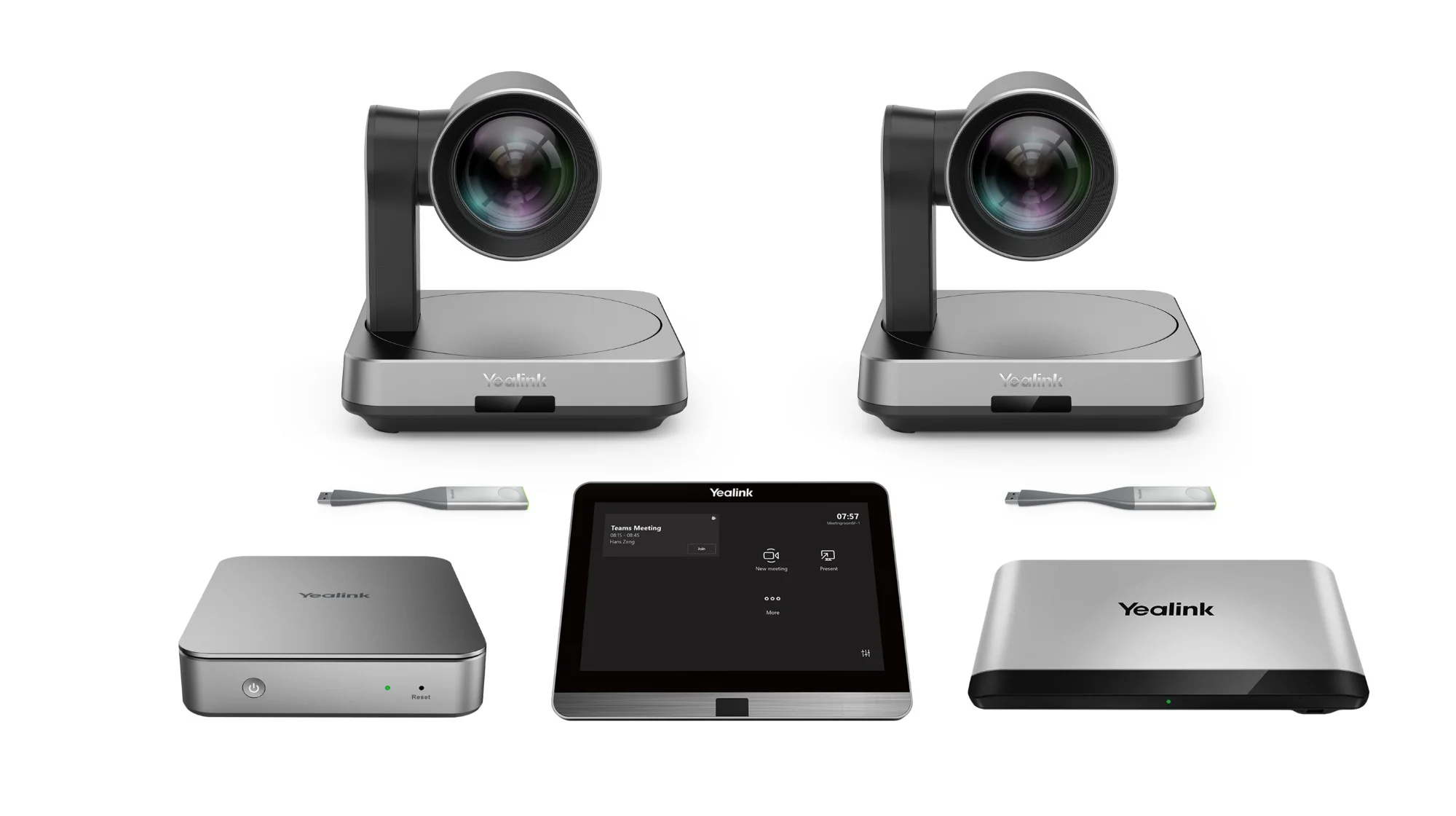 Yealink MVC940-C3-002 | MVC940 Teams Rooms Kit, 2 x WPP20 (No Audio), 2 x UVC84 4K PTZ, AVHub, 8" Touch