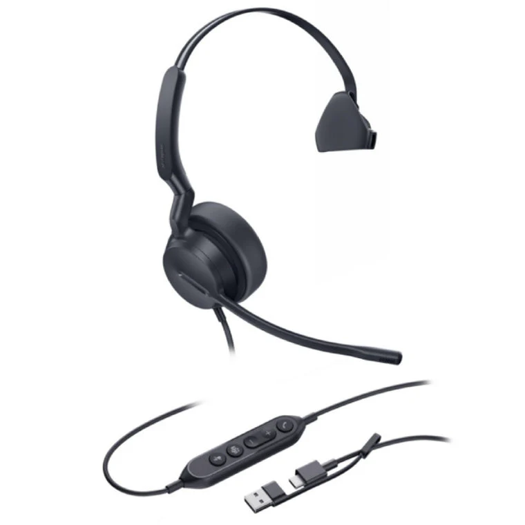 Yealink UH42-SE-M-UC-C/A | UH42 Mono UC USB-C Headset with USB-A Adapter, Noise Cancelling Mic, In-line Controls