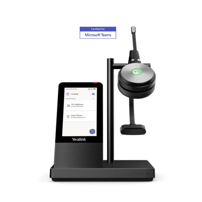 Yealink WH66-M-MS | WH66 Series 4" Touch Screen Base, Speakerphone, Wireless Headset