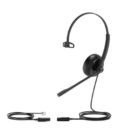 Yealink YHS34 MONO | YHS34 Series Wired Headset, Head-band, Black
